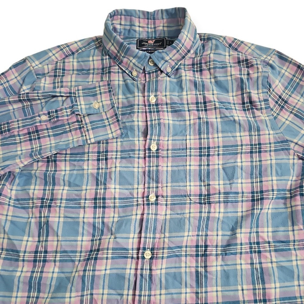 Vineyard Vines Performance Slim Fit Murray Shirt Large, Pastel Blue